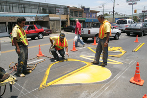 Painting_a_road_fatality_memorial